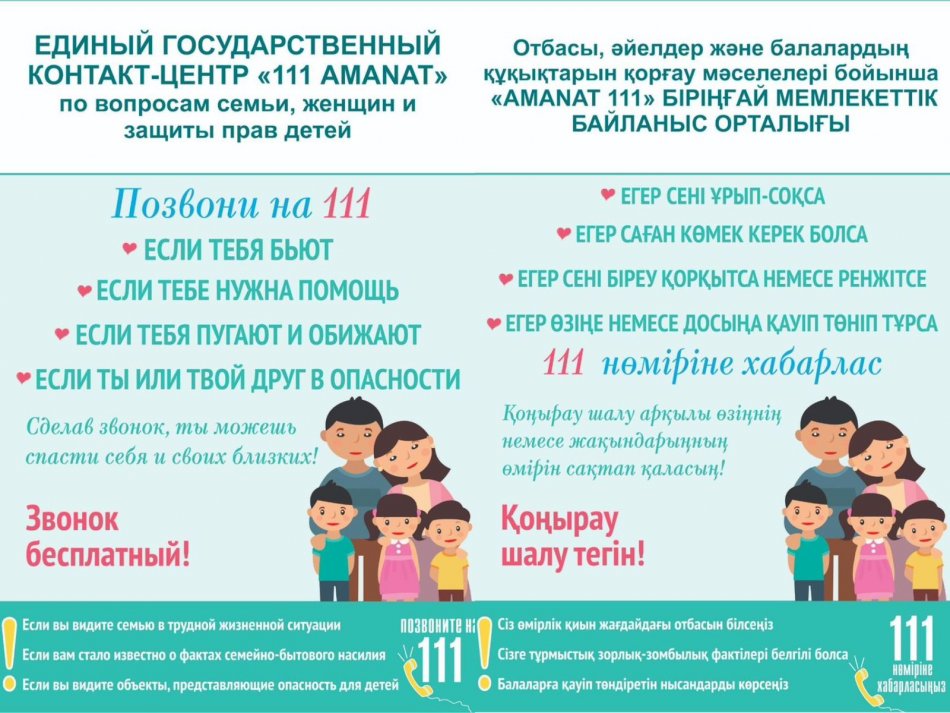 Қоңырау шалу арқылы өзінің немесе жақындарыңның өмірін сақтап қаласың!