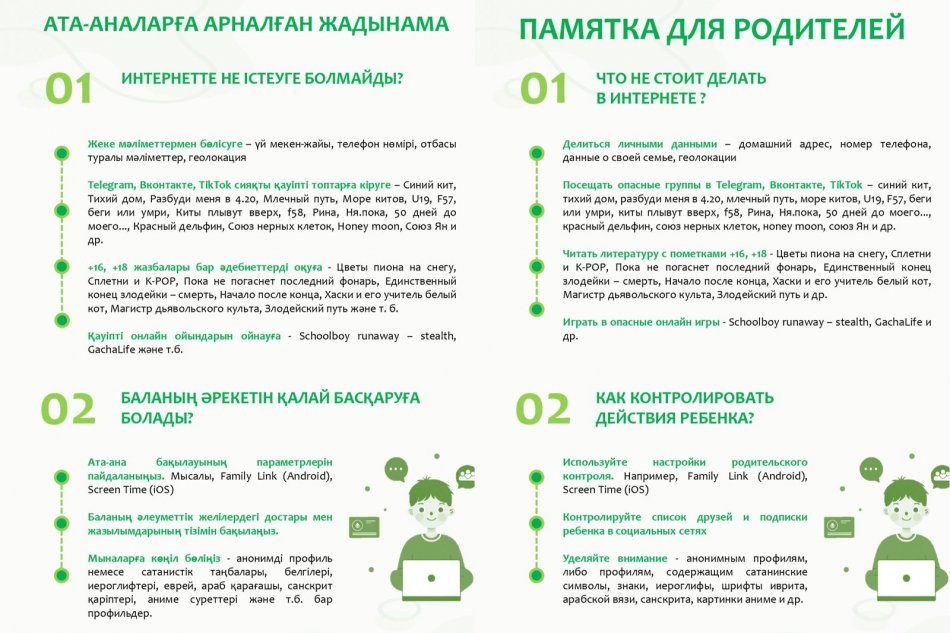 Ата-аналарға арналған жадынама