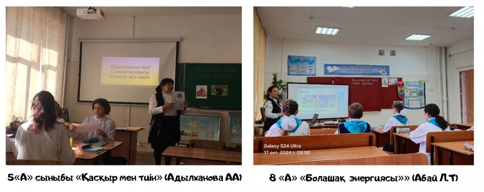 2024-2025 оқу жылында қазақ тілі мен ағылшын тілі мұғалімдерінің апталығы туралы анықтама.