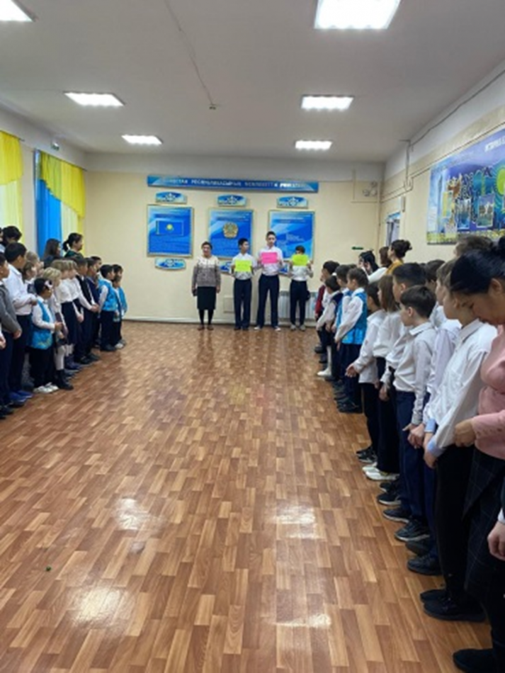 «Қатыгездіксіз және зорлық-зомбылықсыз әлем» акциясын ашу бойынша тақырыптық лездеме өткізілді.